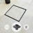 4 In. X 4 In. Stainless Steel Square Shower Drain With Tile-In Pattern Surface And PVC Drain Base