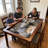 Solid Wood Board Game Table with Removable Table Top for 4–6 Players-128877125