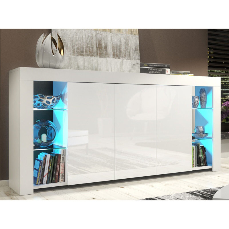 Bebak Unfinished Sidebaord for TVs up to 60", White
