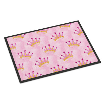 Tapis d’extérieur antidérapant à couronne princess Walden