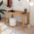 Loon Peak Jakus 49'' Maple Burl Desk Modern Vanity Table with Storage Drawers in Luxury Design
