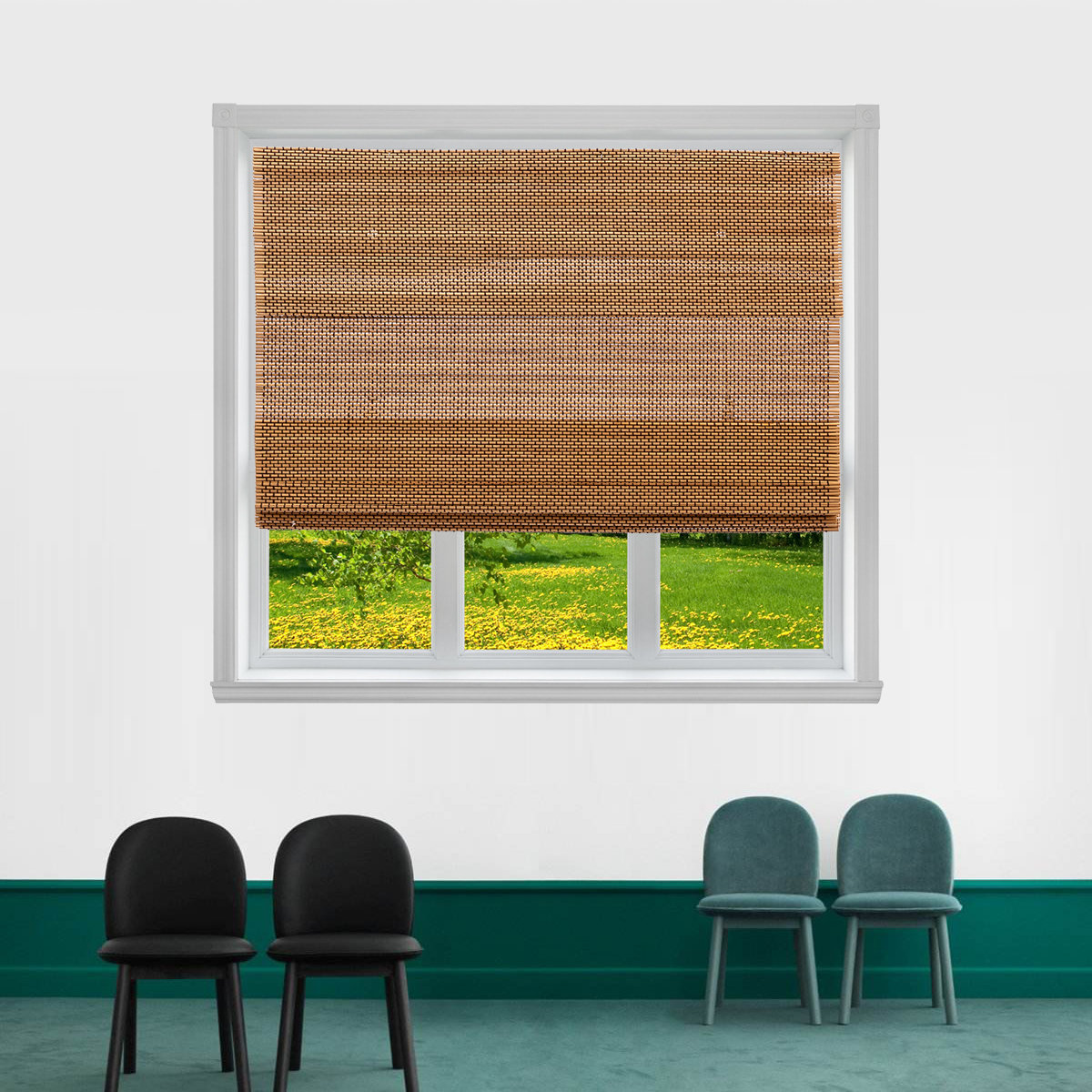 Store Romain GLOWE Sans Fil - Tissu Toast 30x72 Pouces - Neuf