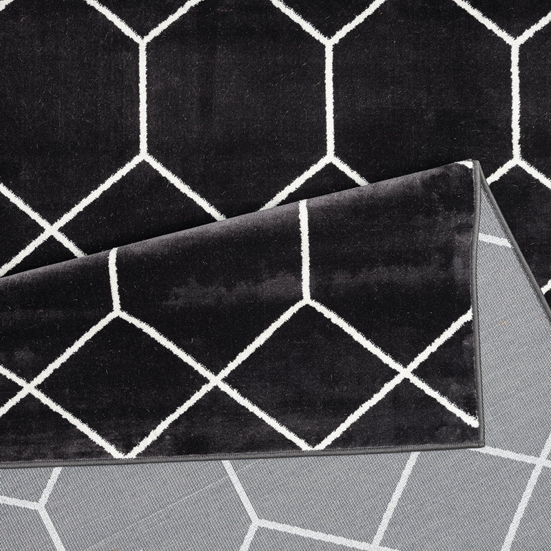 Tapis tissé à motif géométrique Trellis