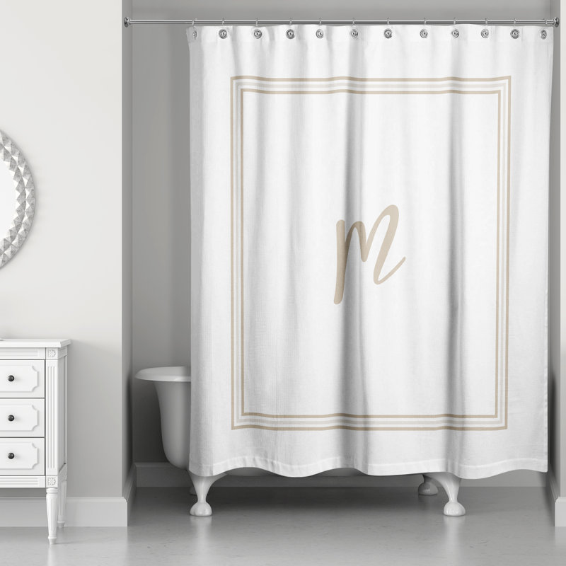 Rideau de douche simple , M, Beige