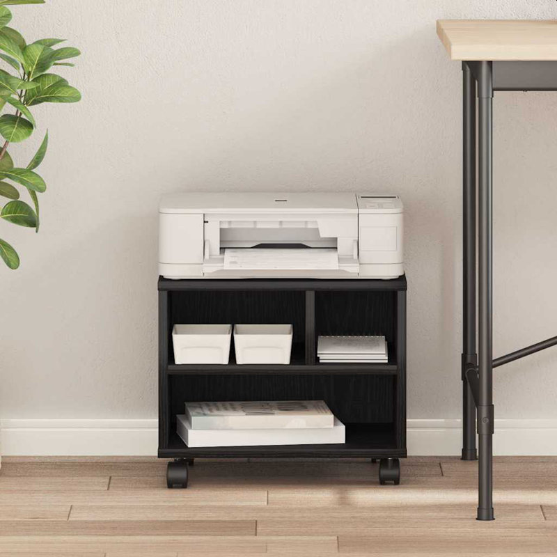 Printer Stand, Black Oak, 33.5cm H x 41cm W x 32cm D