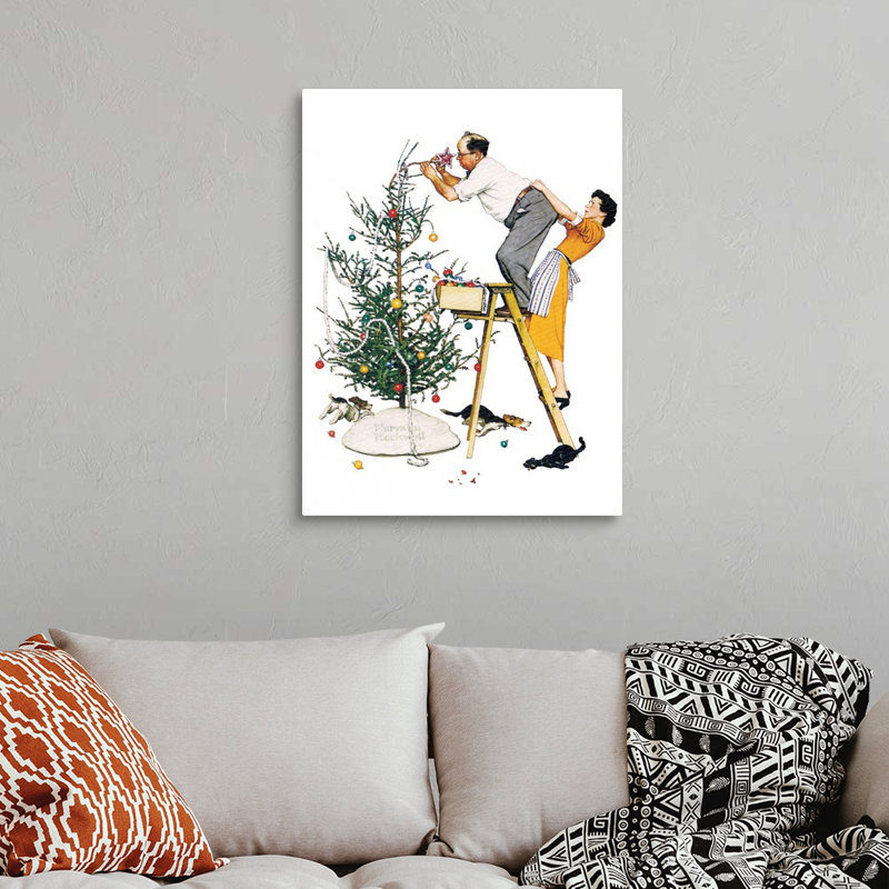 "Norman Rockwell", art mural sur toile, Toile tendue, H 32 po x l 24 po x P 1,25 po