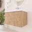 Meuble-lavabo mural simple 30 po avec lavabo en résine et 2 portes d'armoire à fermeture en douceur-105193017