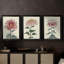«Chrysanthemum Woodblock I», toile tendue sur mesure avec châssis, 3 pièces-1908128434-1908128428