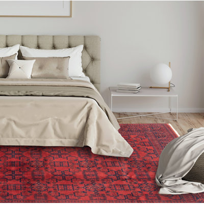 Malci One-of-a-Kind 6'4" X 9'9" New Age Wool Area Rug in Dark Red