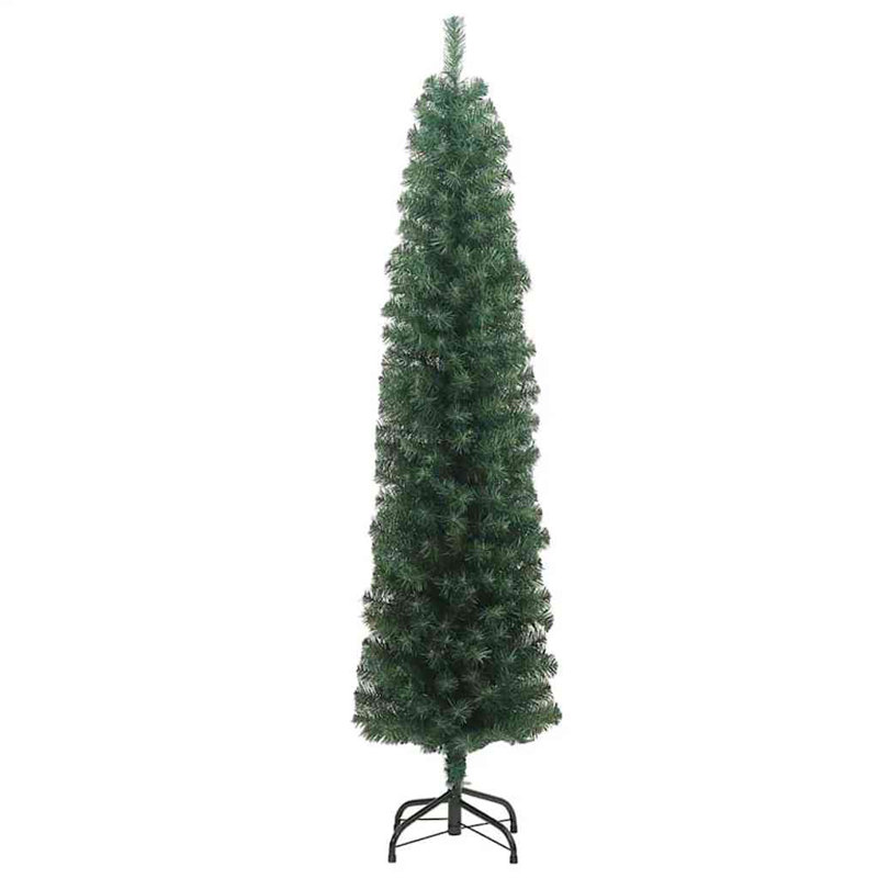 vidaXL Artificial Christmas Tree with 300 LEDs with Stand Green, 7.87 ft