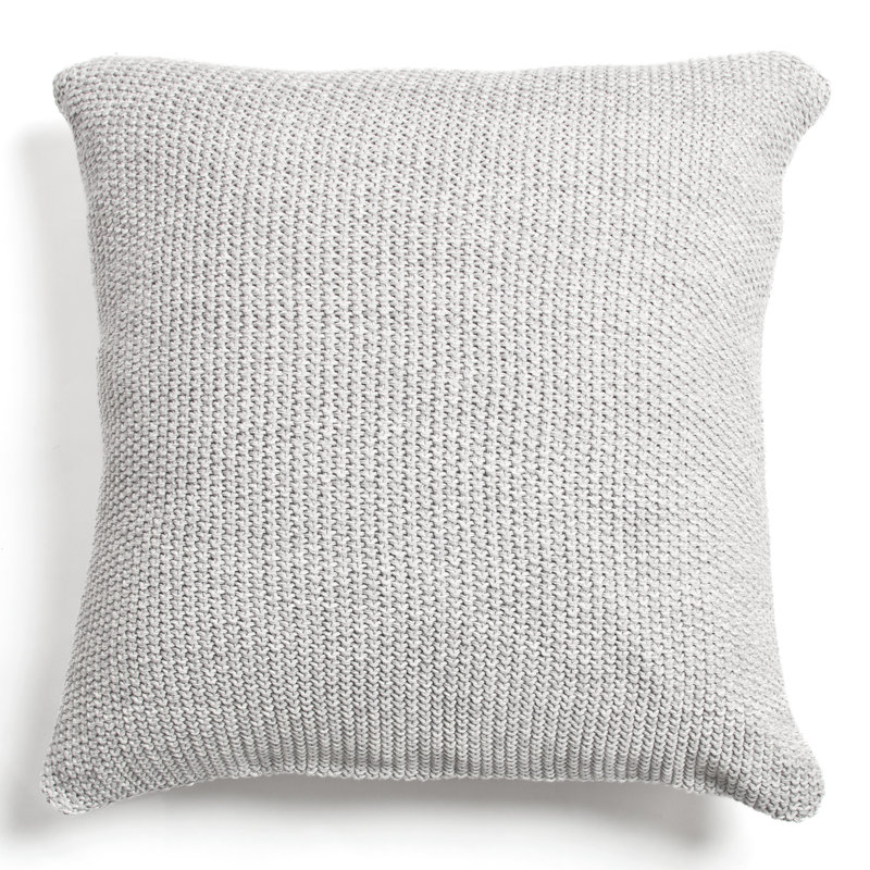 Edan Square Pillow Cover & Insert, Gray, 26"H x 26"W