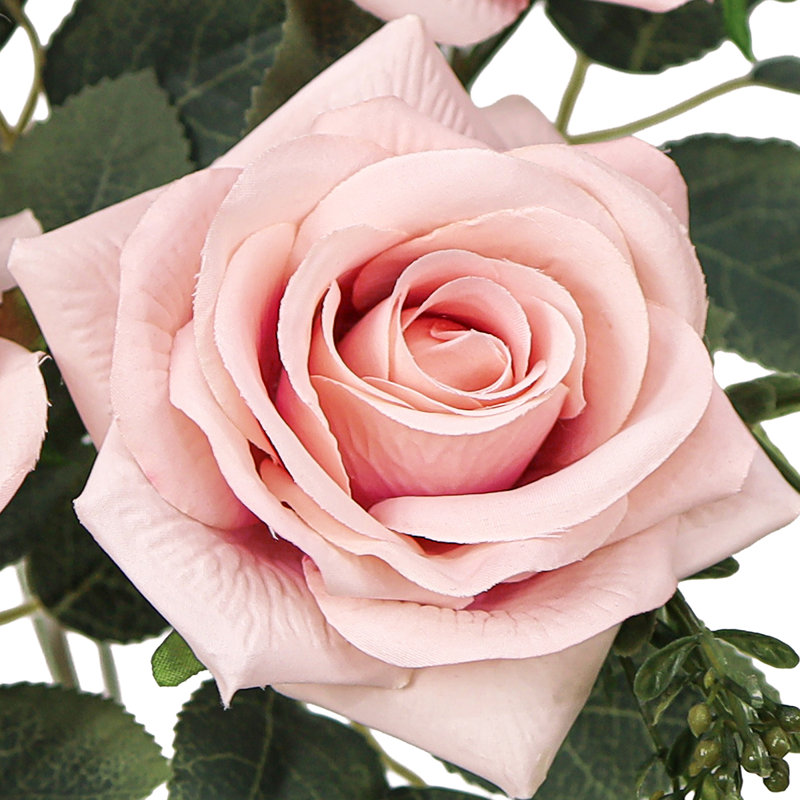 Bouquet de tiges de roses artificielles, Blush Pink