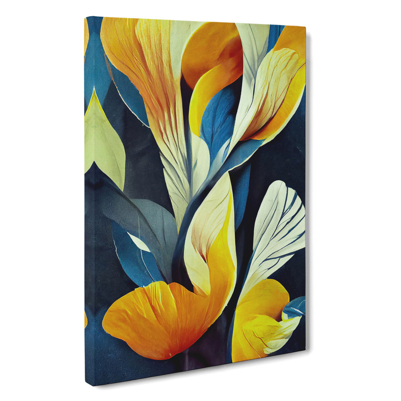 Abstract Floral Modern No.1 - Wrapped Canvas Print, 50cm H x 35cm W x 3cm D