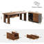 Bureau de direction en L de 63 po avec classeur de 47 po (chaise non incluse)