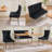 Elegant Dining Loveseat Bench – Soft Velvet Upholstery, Tufted Wingback,W/Handmade Buttons-1207028846-1207028818