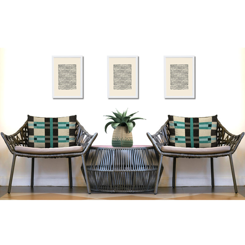 Ensemble de coussins réversibles intérieur / extérieur Joey, Teal, 20 po x 14 po
