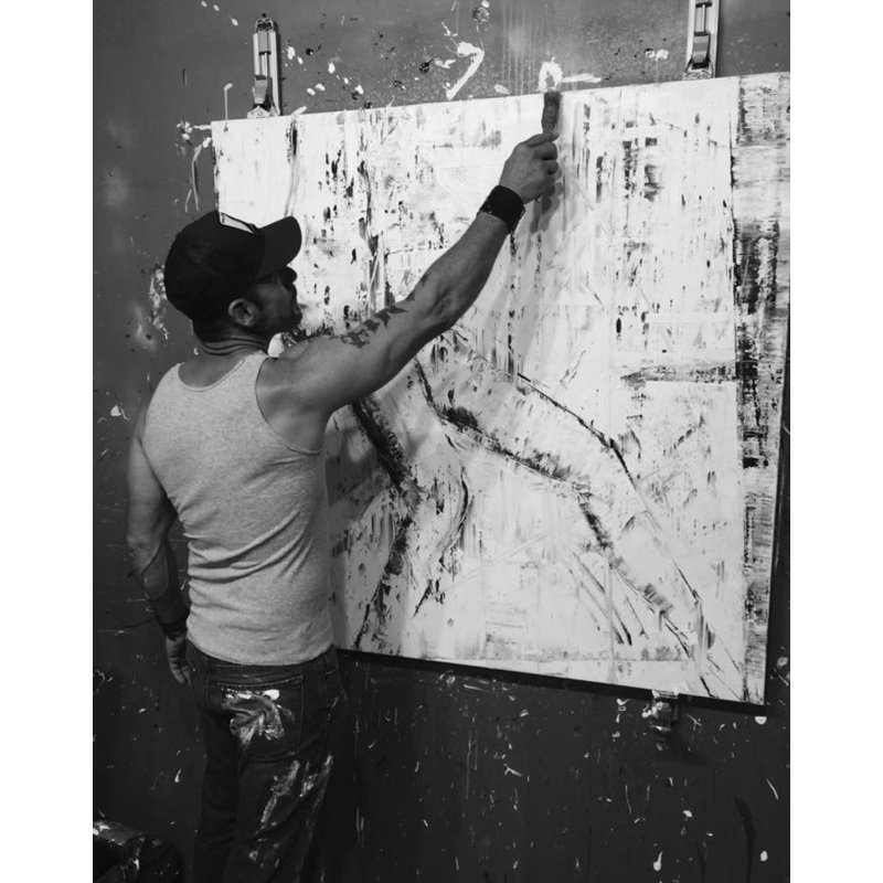 Burning Print by John Beard, 20" H x 20" W x 1" D