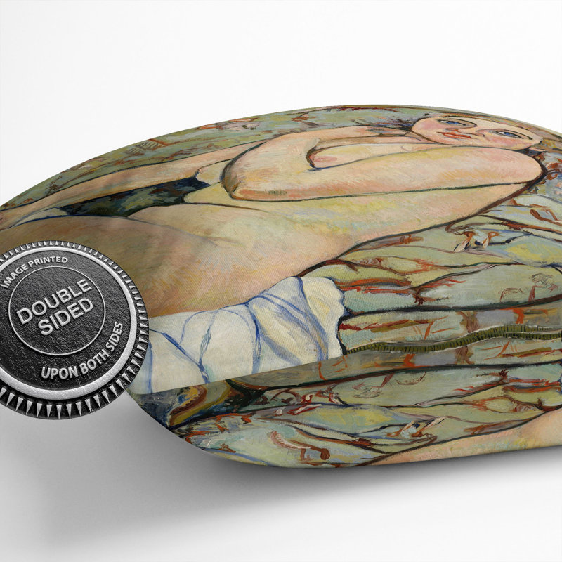Reclining Nude Square Throw Cushion, 55cm H x 55cm W x 20cm D