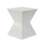 Table d'appoint en béton fini blanc - Prismatique, symétrie prismatique d'extérieur, matériau léger
