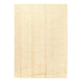 Ivory color Hand knotted Modern rug 6'8'' X 9'5''