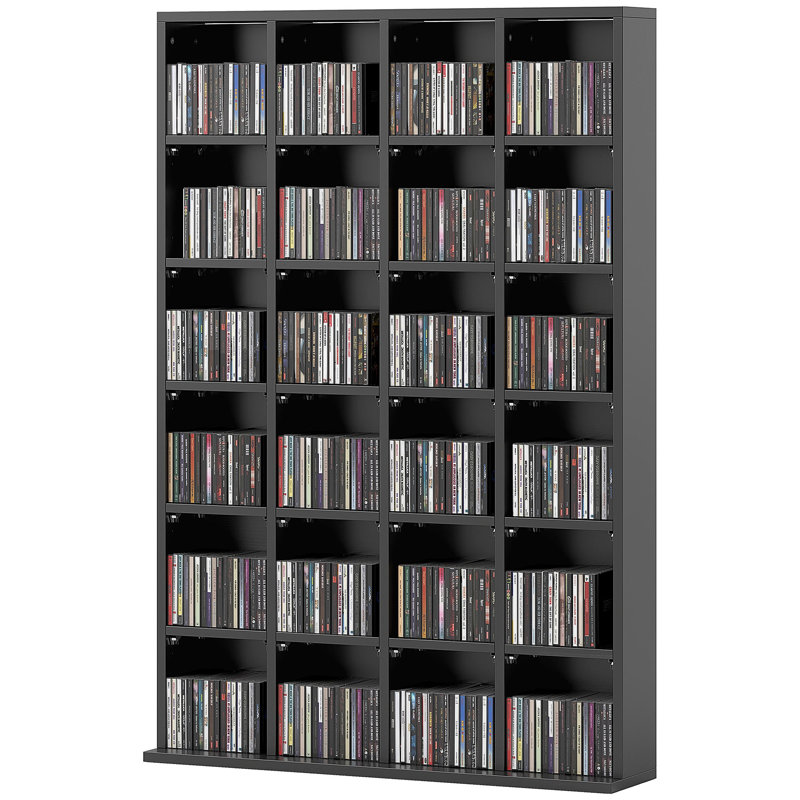 130.5cm H Media Shelves, Black