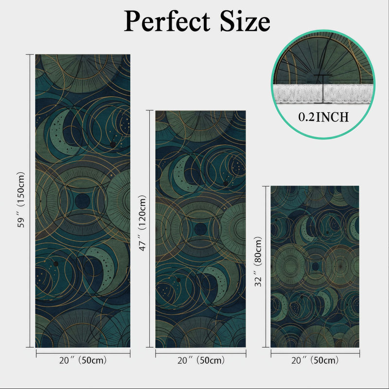 Wave Pattern Non-Slip Washable Kitchen Mats