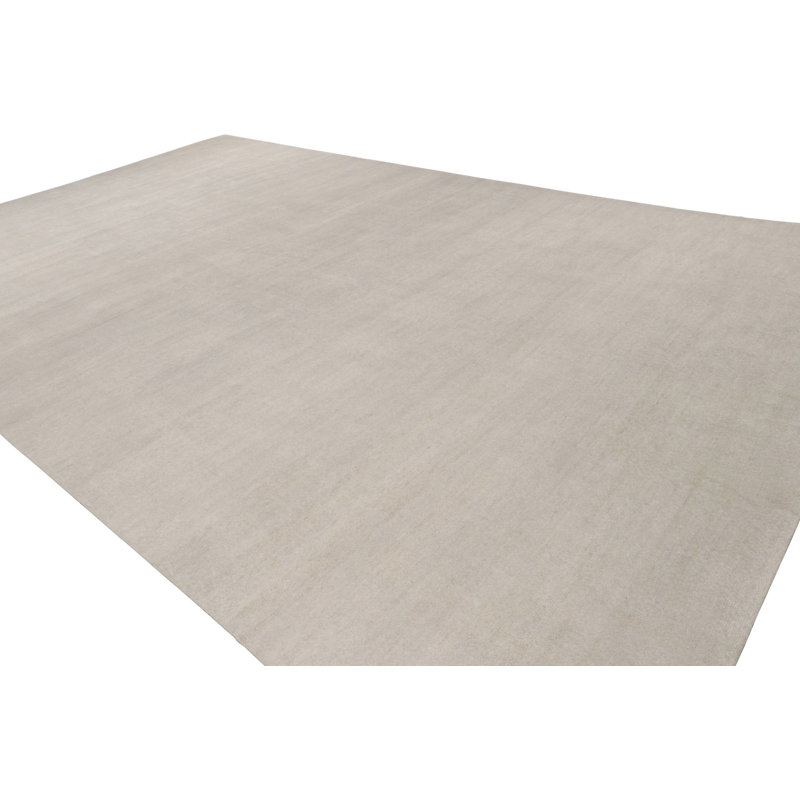 Rug & Kilim’S Oversized Contemporary Textural Solid Rug In Ivory Tones