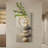 31.5" LED Wall Art Japandi Abstract Geometric Acrylic Stone Shape Decor USB Lighting