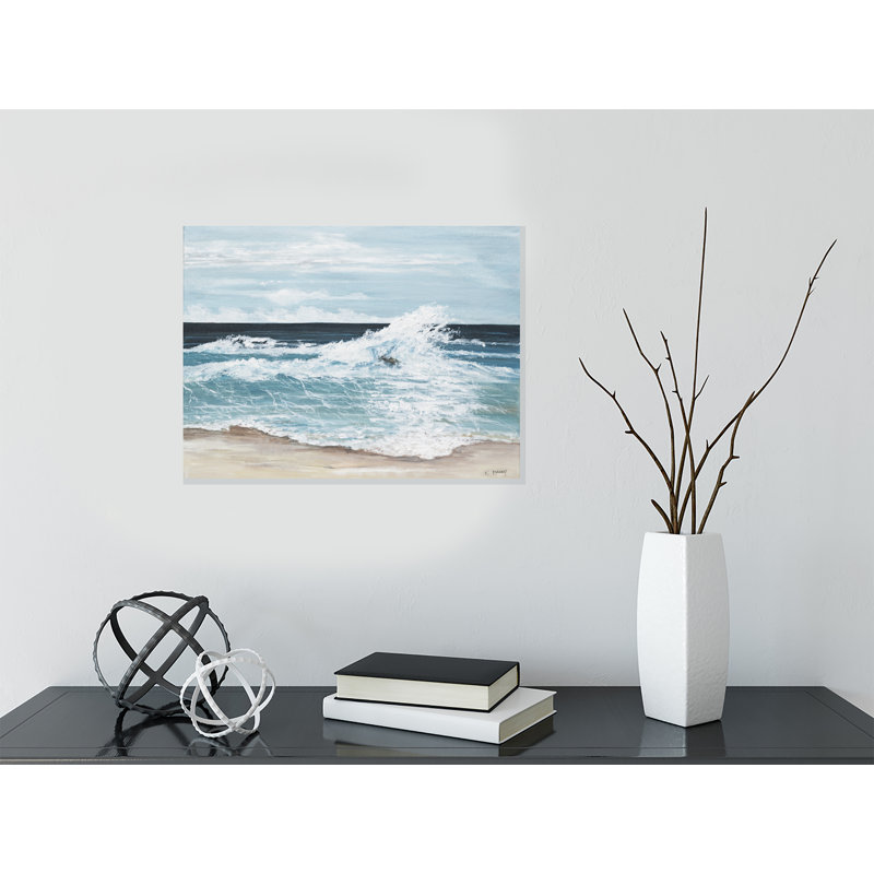 «Tide» - reproduction d'art, H 12 po x l 16 po x P 1,5 po, Toile tendue