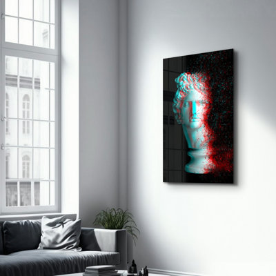 Élégante peinture murale en verre trempé de 13,8 po x 21,7 po | 100% verre trempé, épaisseur: 0,16 pouce | Imprimé UV pour des couleurs éclatantes | Parfait pour la décoration intérieure, le salon et les espaces de bureau