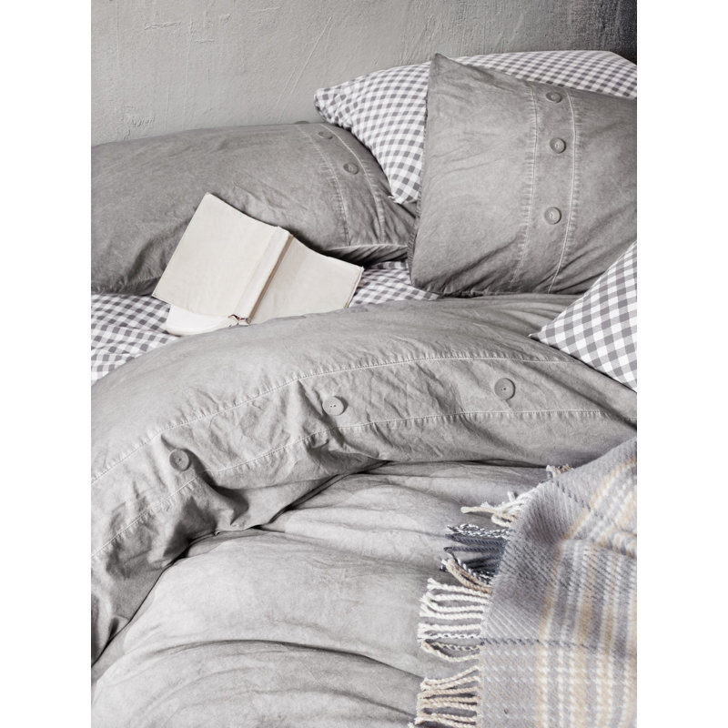 Housse de couette en coton Ranforce, Gris