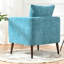Fauteuil d'appoint en tonneau avec pieds en bois massif Boucle Barrel | Fauteuil rembourré moelleux avec coussin de taille pour le salon et la chambre à coucher-2116922482