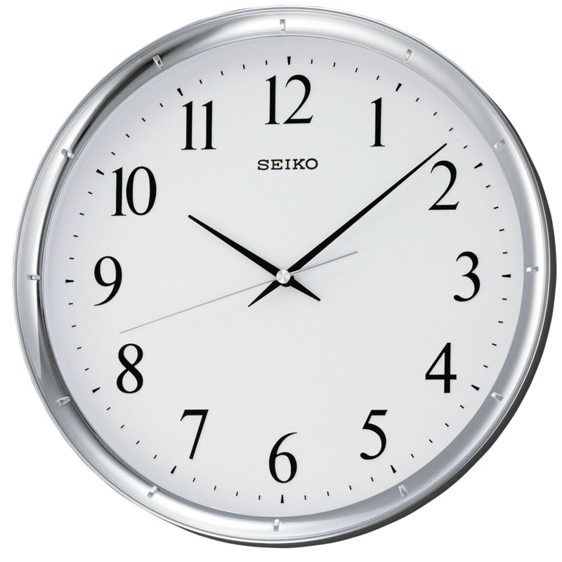 QXA417SLH Wall Clock, Silver-Tone, Silver