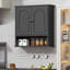 Armoire de salle de bain murale blanche-1255625029