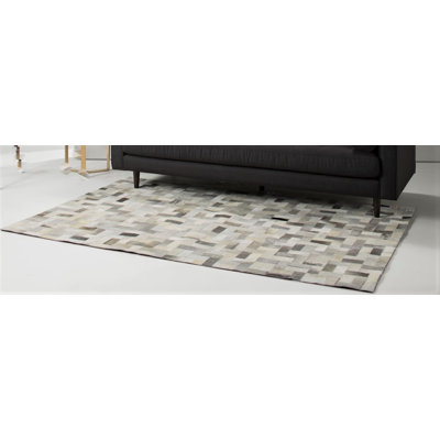Mckinney Rectangle Geometric Cowhide Area Rug
