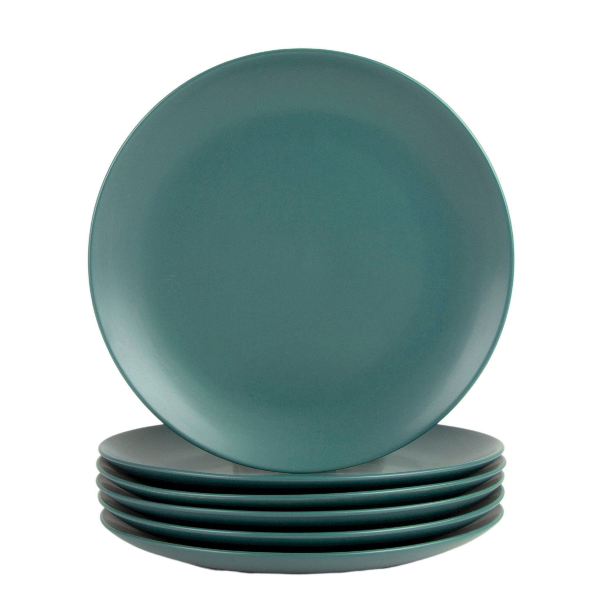Wazee Matte 10.5" Dinner Plate, Emerald Green