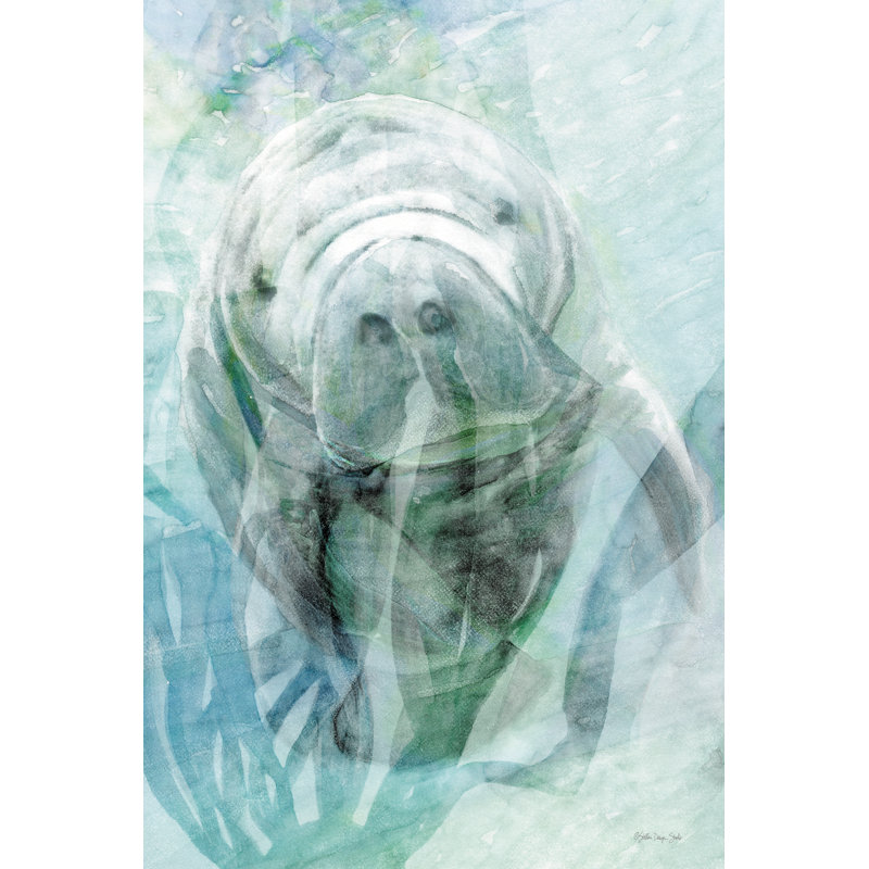 Illusion de lamantin sur toile par Stellar Design Studio, reproduction, H 12 po x l 8 po