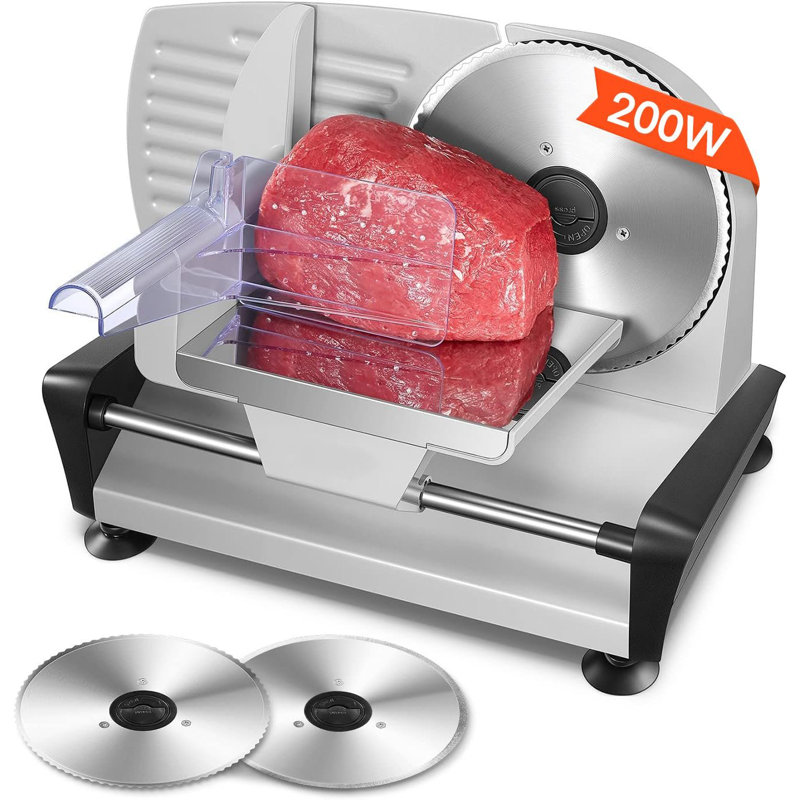 Naomi Stainless Steel Electric Meat Slicer, Silver