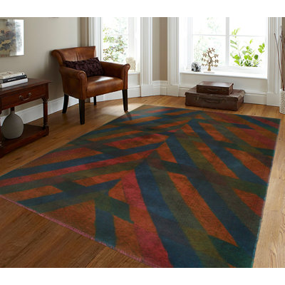 Tapis unique en laine 4 pi 2 po x 6 pi 3 po Geistlinger 1980