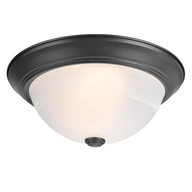 Herkimer Flush Mount, 5.25" H x 13" W x 13" D, Bronze