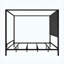 Structure de lit avec structure revêtue, métal, tissu de lin, moderne, auvent gris foncé-1347341705-1347341707