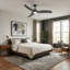  Ventilateur de plafond moderne à 3 pales Ariba avec lumières DEL à intensité variable et télécommande-173500402