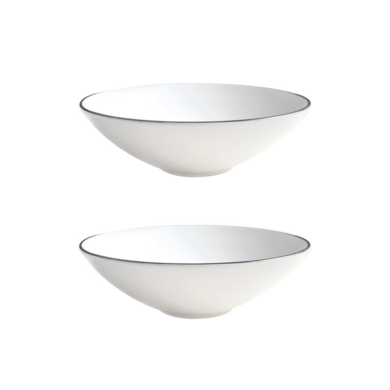 Alex Platinum Bone China Soup Bowl, Silver
