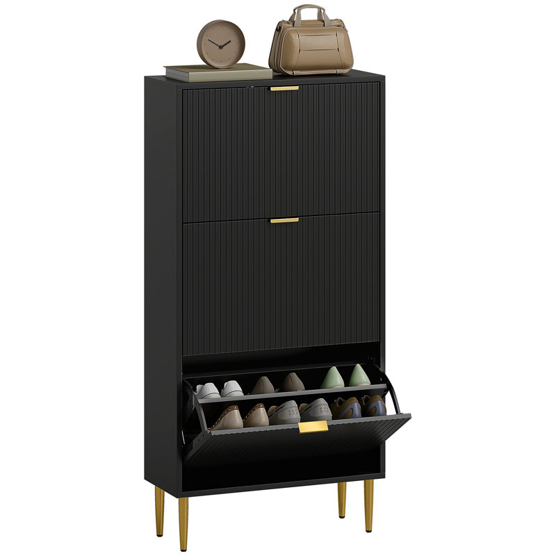 18 Pair Flip Down Shoe Storage