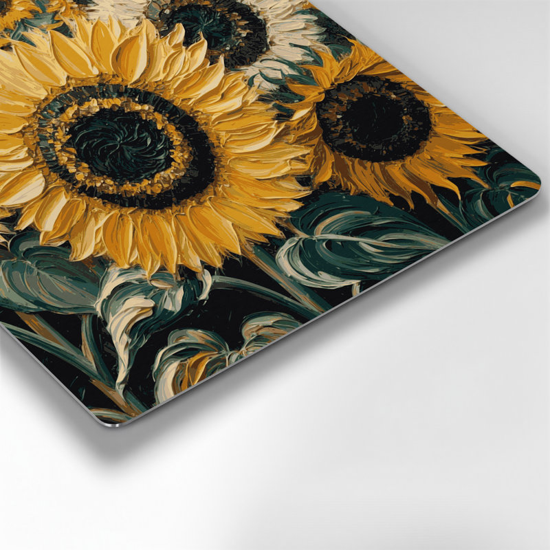 Art mural en métal Botanical Sunflowers, H 144 po x l 144 po x P 0,05 po