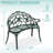 Elegant Aeruginous Cast Aluminum Patio Bench-2103844968