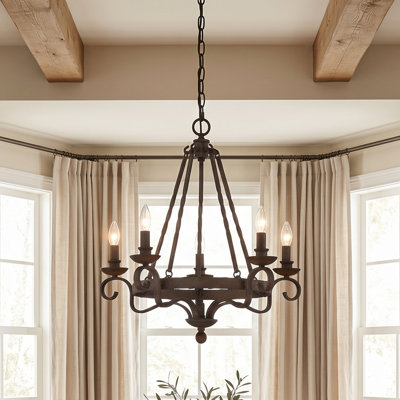 Noble 5-Light Rustic Black Chandelier