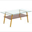 Table basse rectangulaire, plateau en verre trempé avec pieds en métal doré, table de salon moderne, verre transparent-1740301387-1740301384