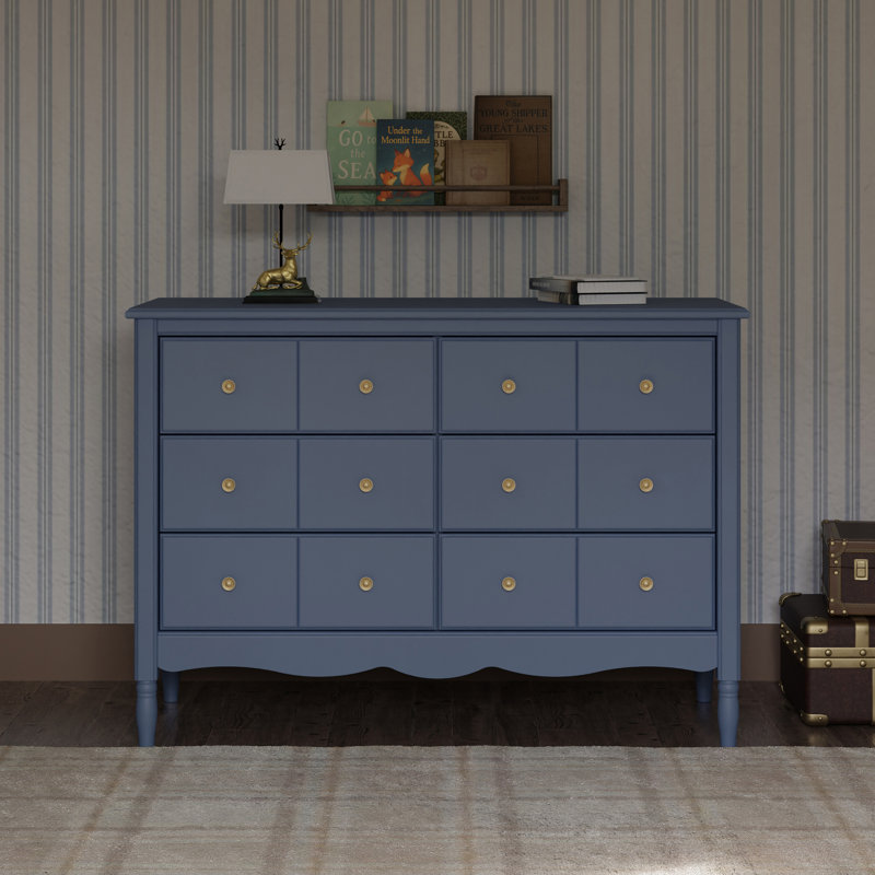 Liberty 6 Drawer 48" W Double Dresser, Cove Blue