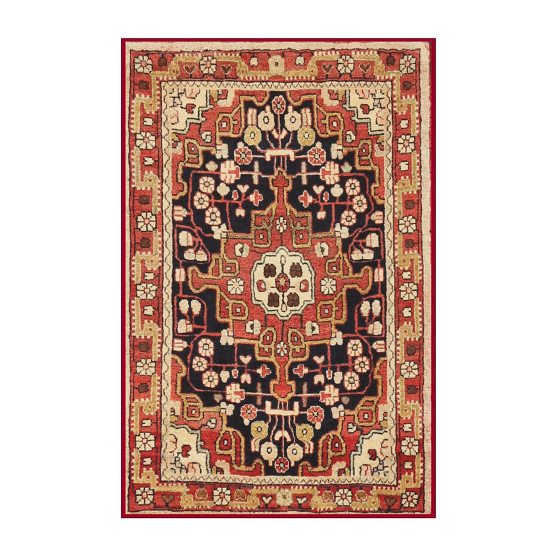 Tapis traditionnel 100% lavable à la machine 2637, Rectangle 2 pi x 3 pi